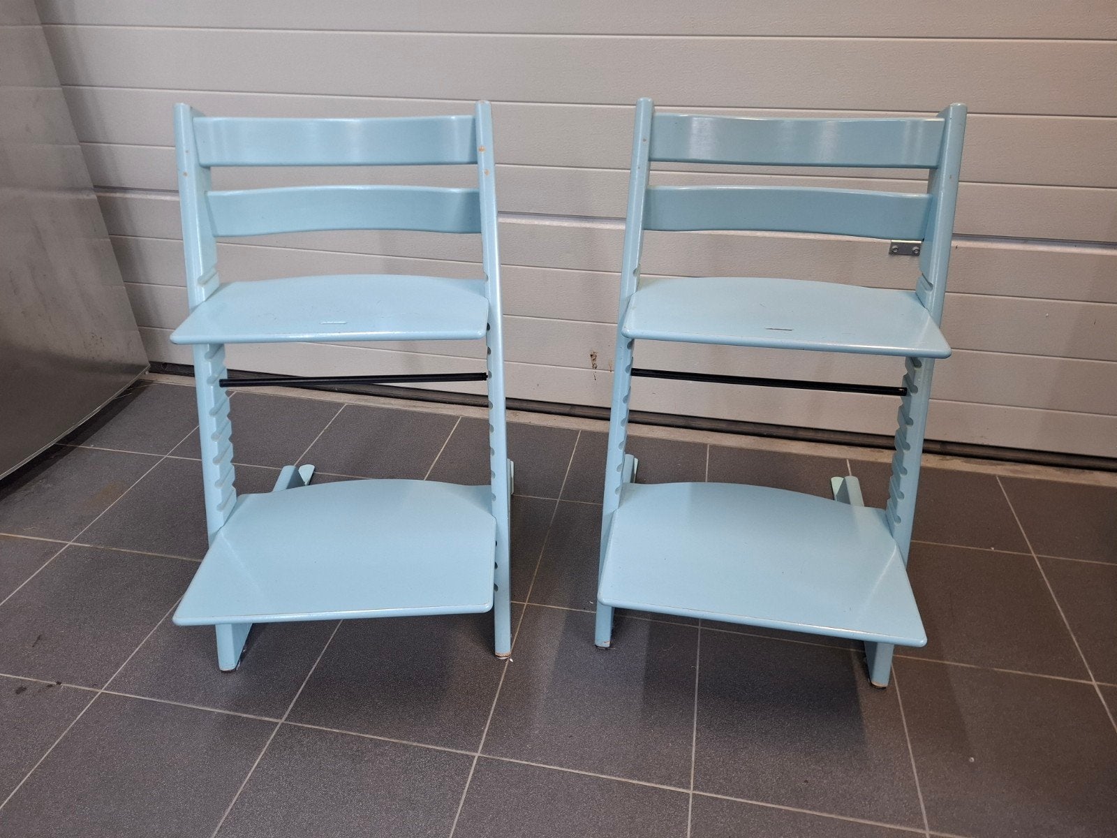 Stokke Tripp Trapp kinderstoel - Lichtblauw, Ophalen, Gebruikt, Meegroeistoel, Aanschuifbaar