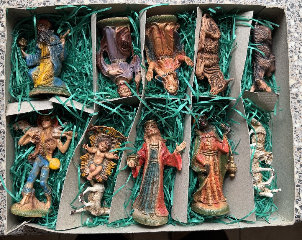 Klassieke / vintage kerststalgroep, Diversen, Kerst, Ophalen of Verzenden, Gebruikt
