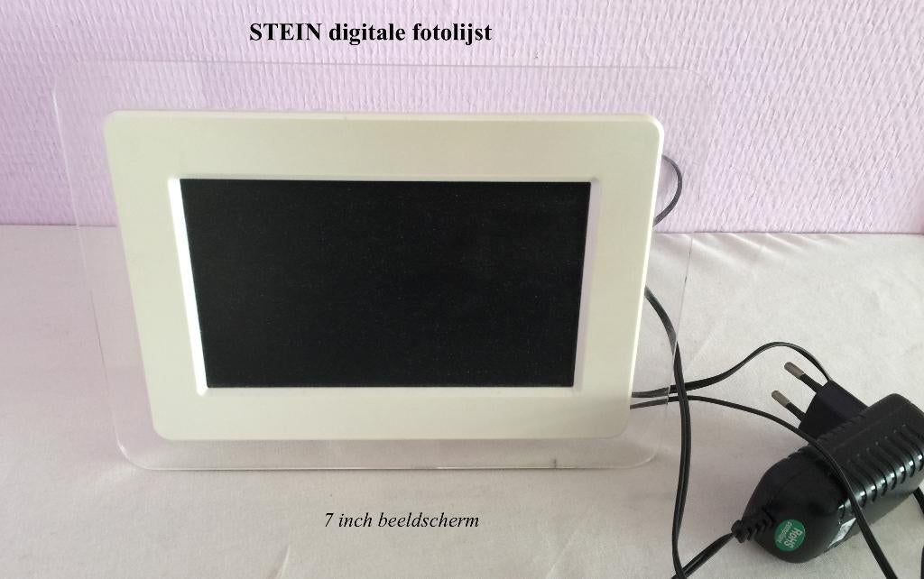 Teab Stein PFR70B-W digitale fotolijst Sound & Vision, Ophalen, Zo goed als nieuw, Kleiner dan 8 inch, Accu