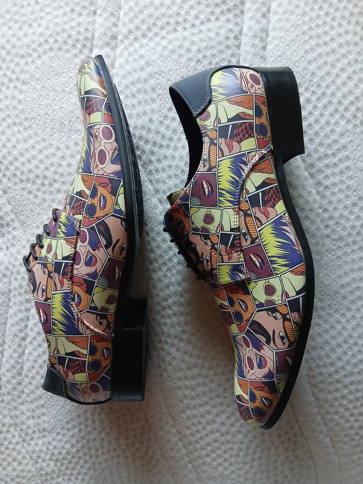 Nieuwe Lureaux veterschoenen met stripboekprint, Overige kleuren, Nieuw, Ophalen of Verzenden, Veterschoenen