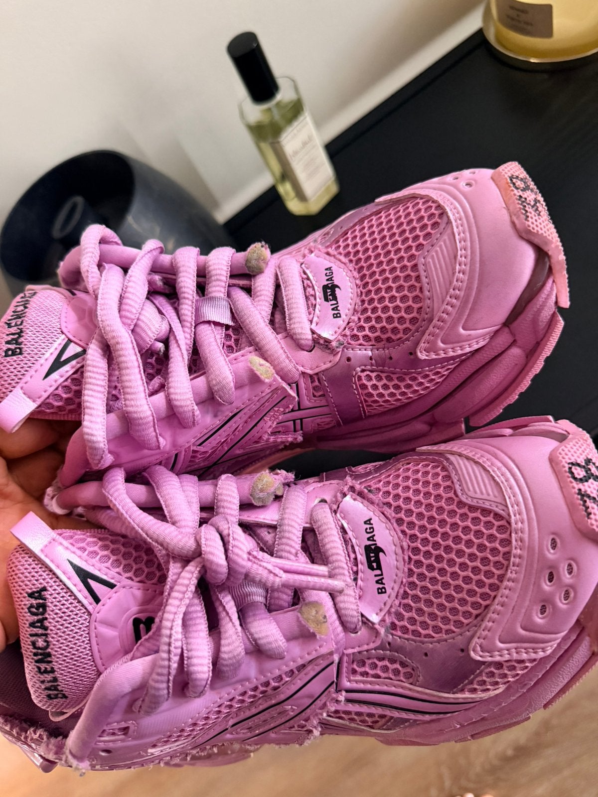 Originele Balenciaga runner, Ophalen of Verzenden, Gedragen, Roze, Sneakers of Gympen