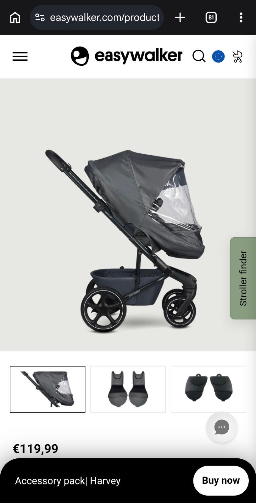 Easywalker Harvey NXT Accessoire Pakket Kit, Nieuw, Ophalen, Nieuw, Overige merken
