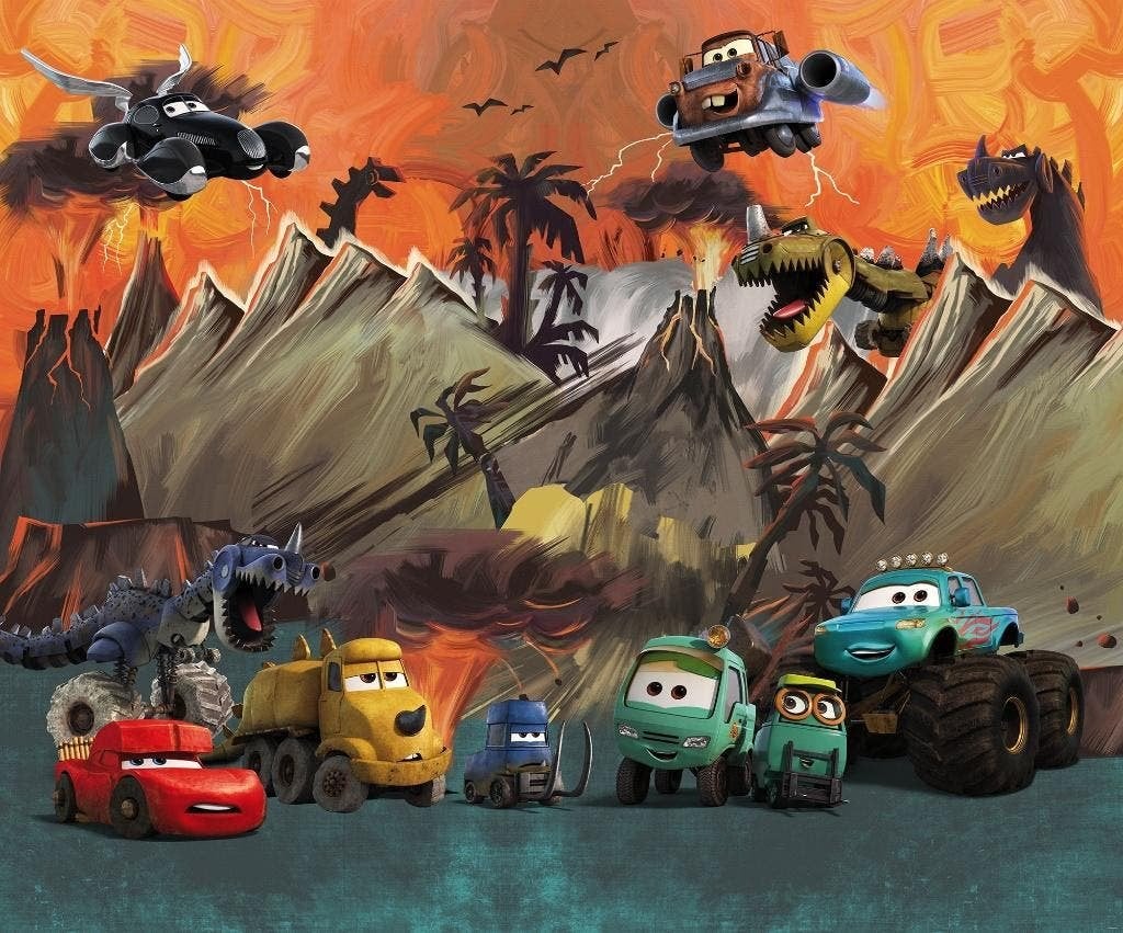 Disney Cars Vlies Behang Carosaurus - 300x250 - Gratis Verze, Nieuw, Ophalen of Verzenden, Nvt, Nvt