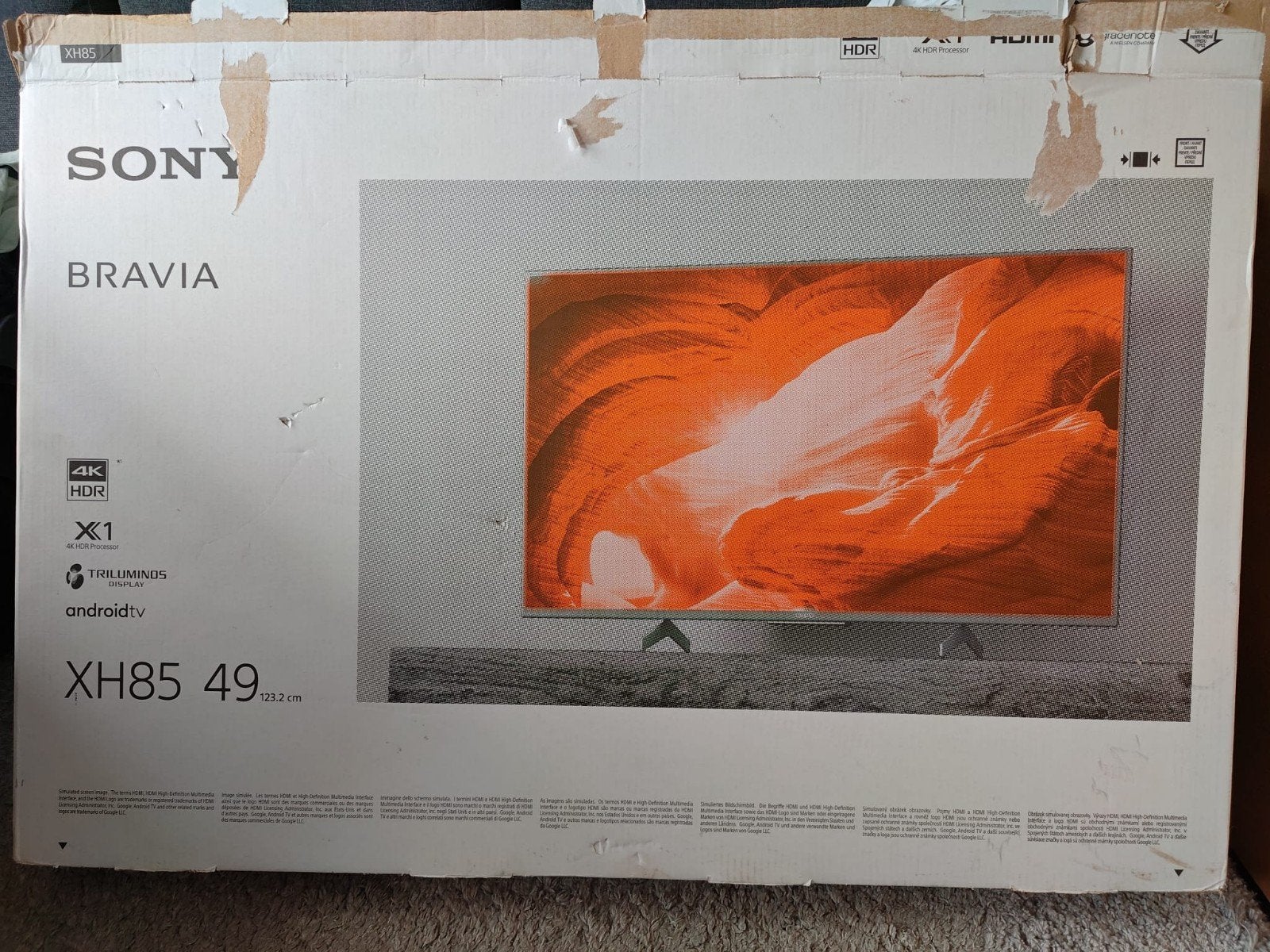 Sony Bravia XH85 - 49",4K HDR Smart TV, Audio, Tv en Foto, Fotografie | Digitale fotolijsten, Ophalen, Zo goed als nieuw, 12 inch of groter