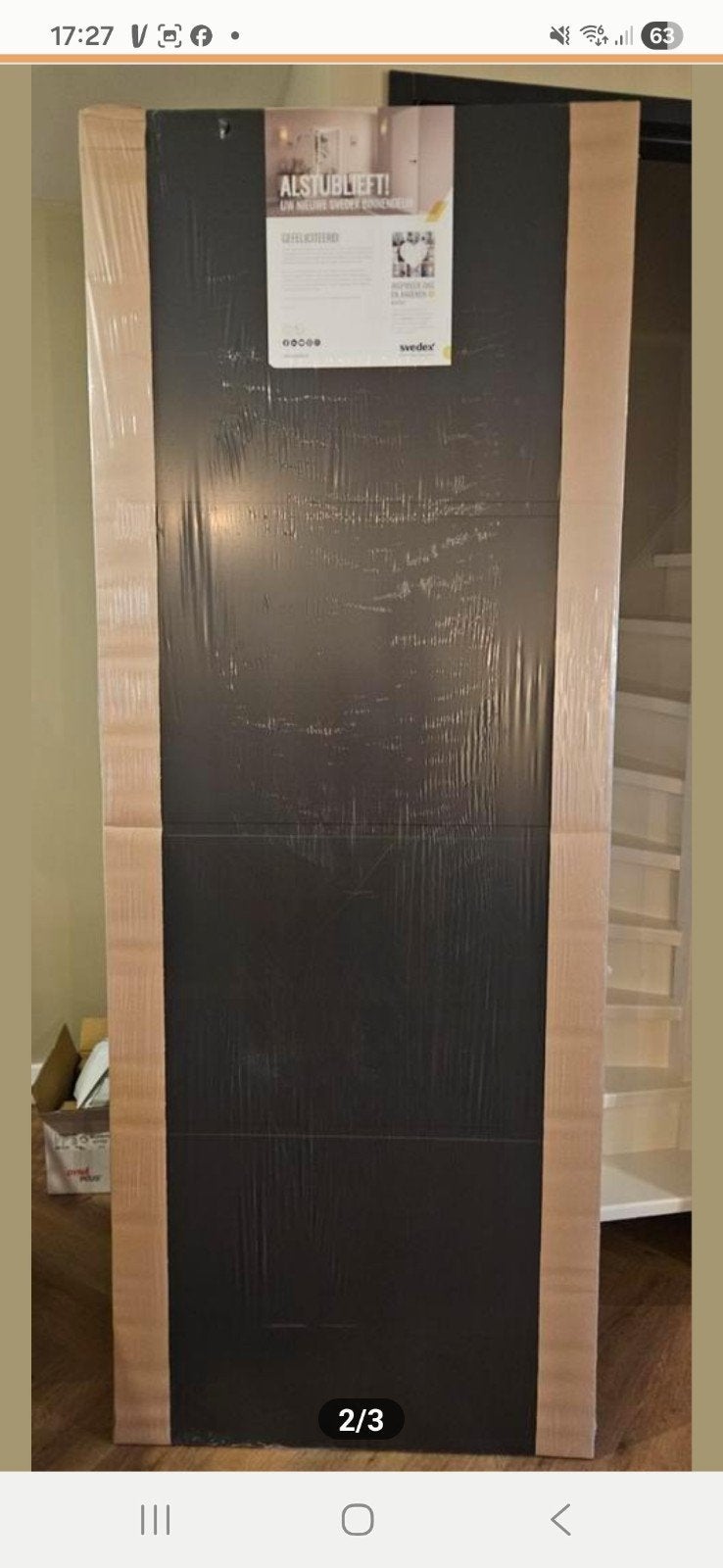 Mooie zwarte Svedex opdek deuren, Ophalen, Nieuw, Binnendeur, 215 cm of meer