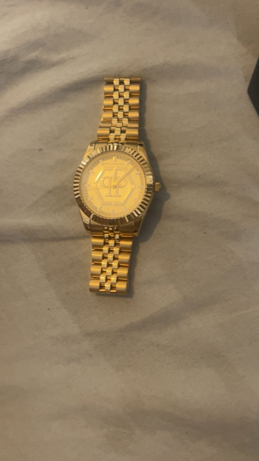 Gouden horloge merk is qp, Gebruikt, Polshorloge, Goud, Ophalen