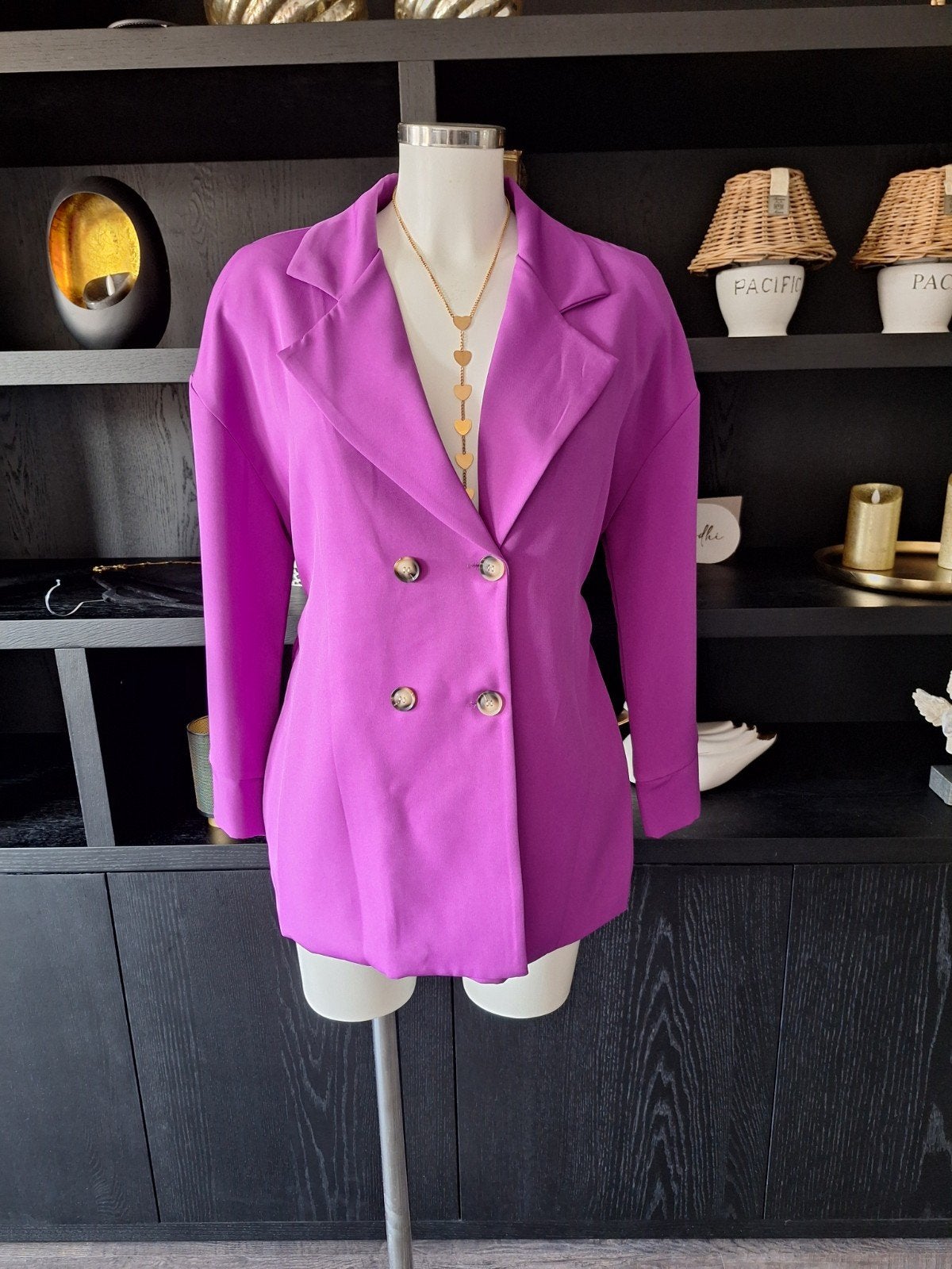 nieuwe blazer magenta XL 40 42 44, Savinni, Paars, Maat 42/44 (L), Nieuw