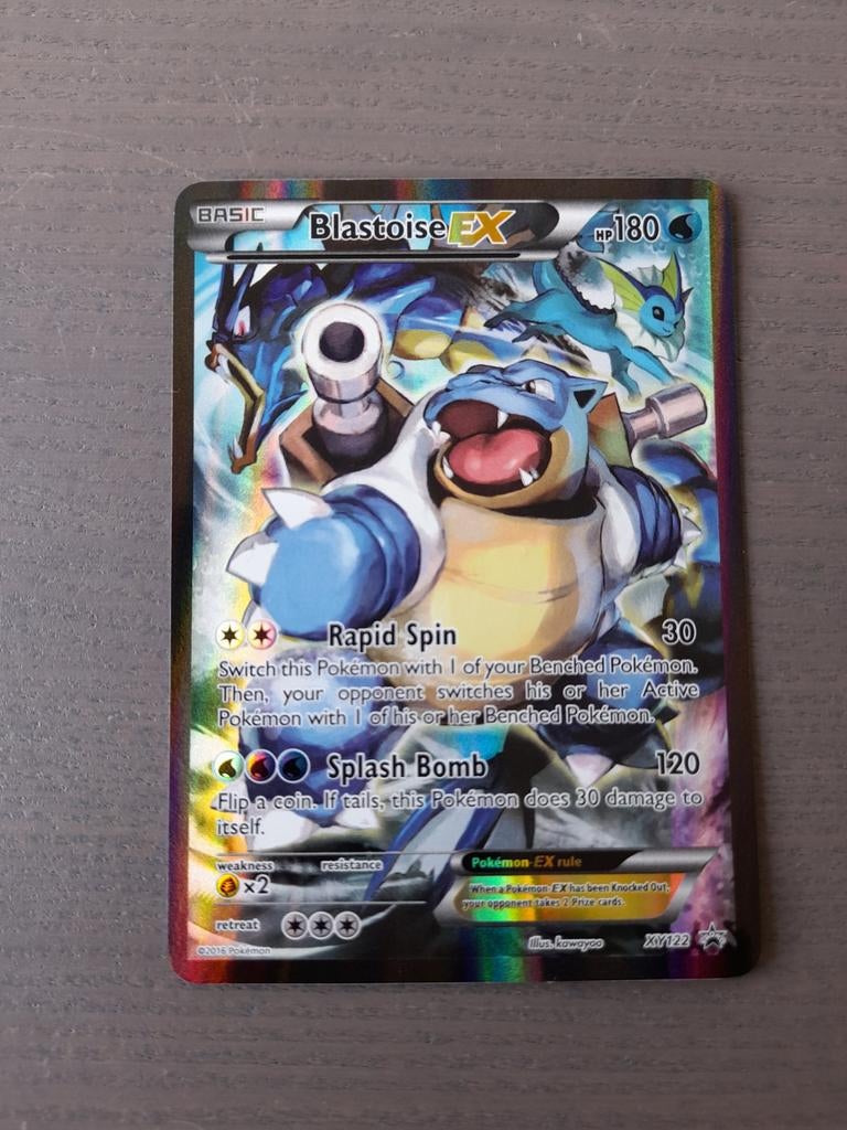 Promo xy122 blastoise ex, Ophalen of Verzenden, Gebruikt, Losse kaart, Foil
