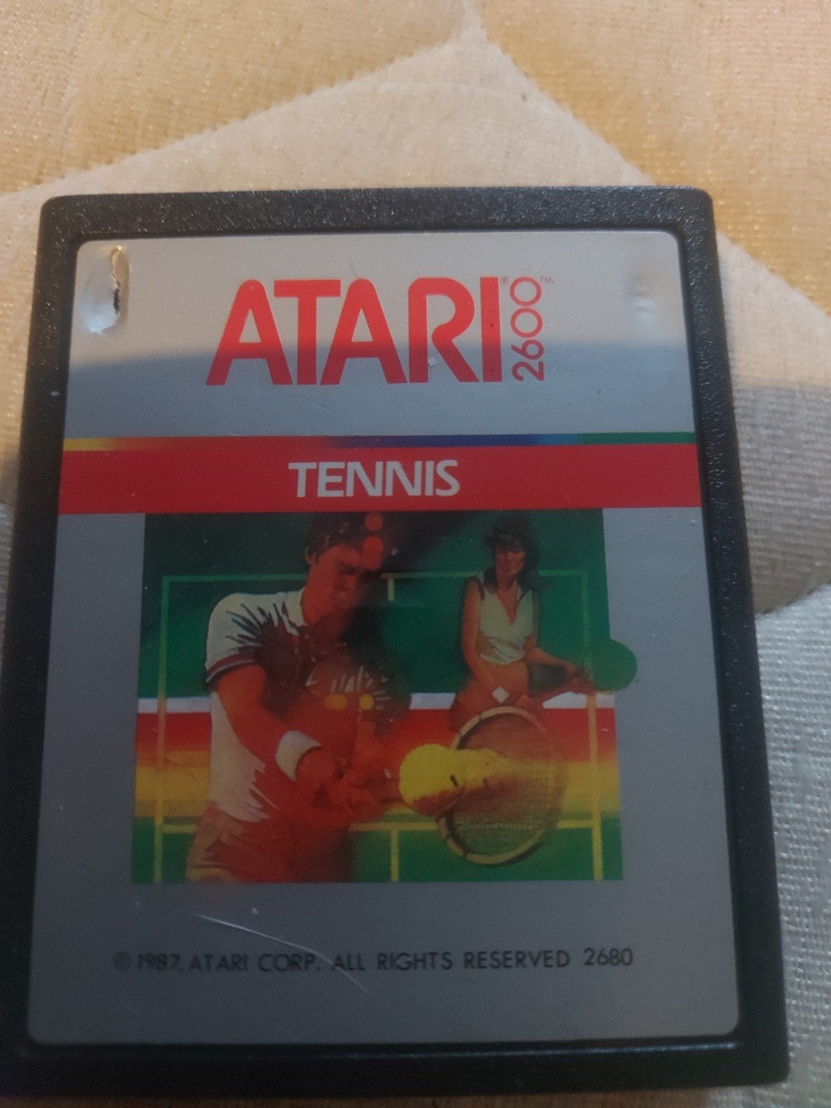 Atari 2600 Tennis - Klassieke Retro Game Cartridge, Spelcomputers en Games, Games | Atari, Gebruikt, 2 spelers, Ophalen of Verzenden