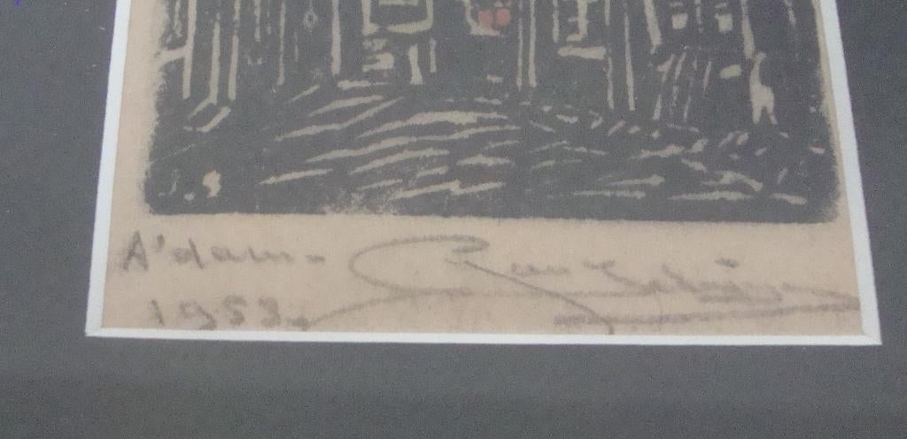 Jan Schrijvers / Amsterdam Koepelkerk - nieuw ingelijst, Antiek en Kunst, Kunst | Etsen en Gravures, Ophalen of Verzenden, Stadsgezicht