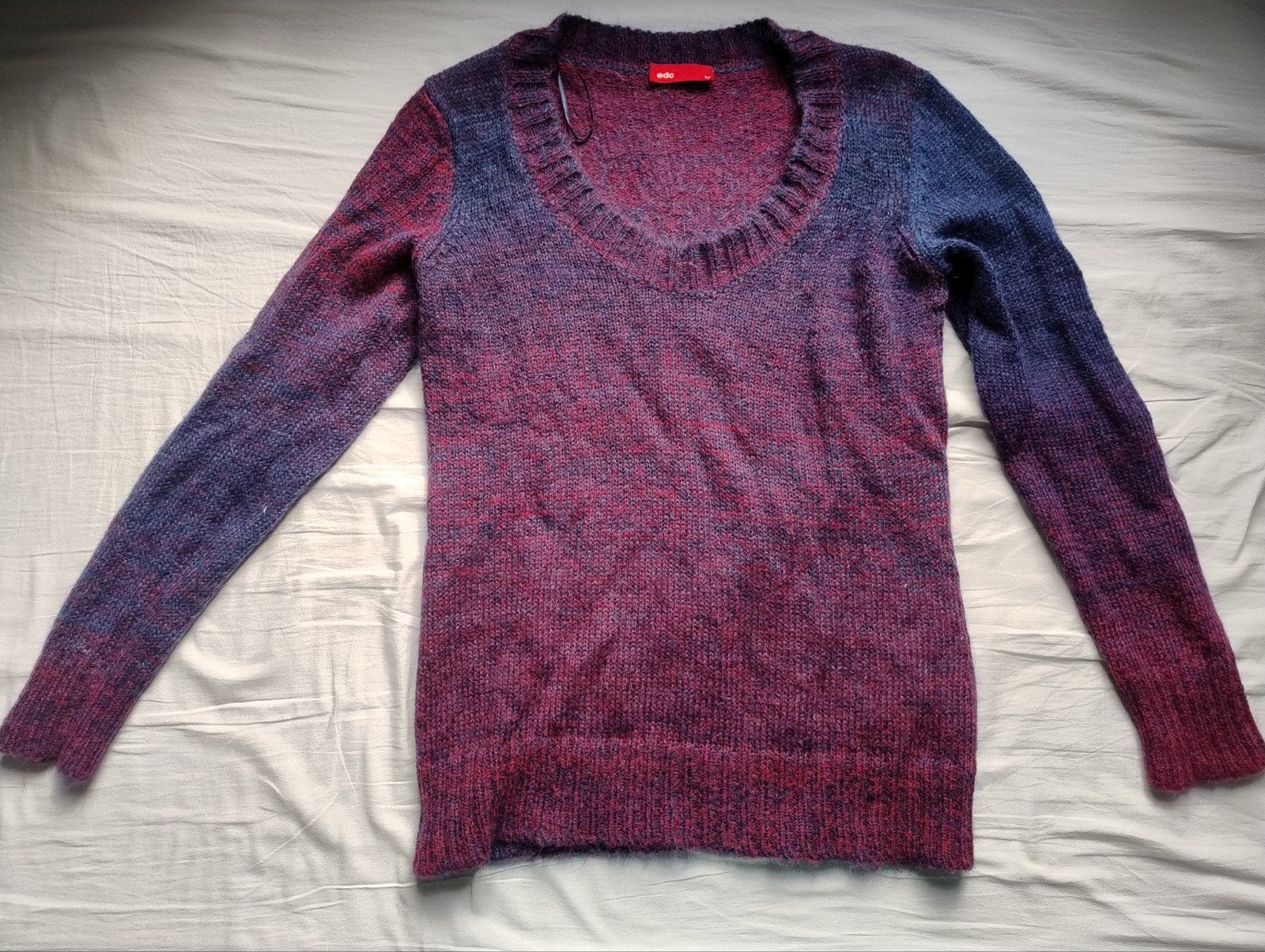 Esprit trui mohair mix paars rood blauw M, EDC, Ophalen of Verzenden, Zo goed als nieuw, Paars
