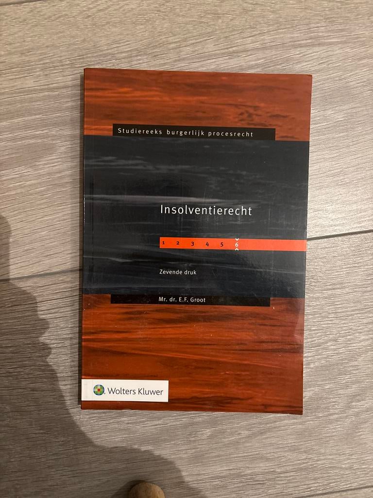Boek Insolventierecht, 7e druk, Ophalen of Verzenden, Gamma, Gelezen, WO