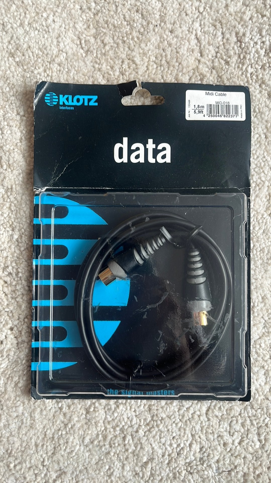 Klotz Midi kabel 1.8m, Muziek en Instrumenten, Ophalen of Verzenden, Nieuw