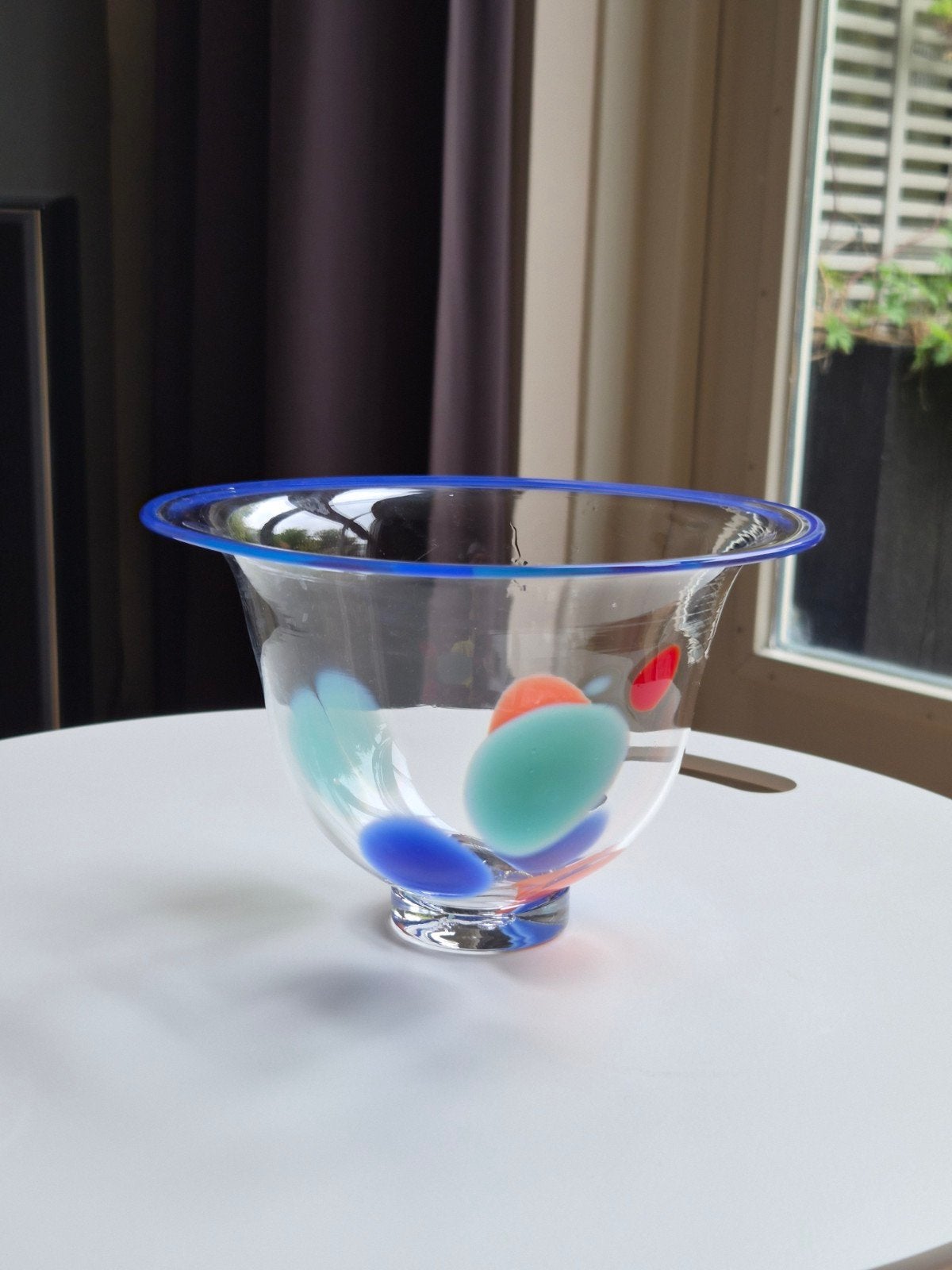 Glazen schaaltje handgeblazen Deens, Ophalen of Verzenden, Rond, Glas
