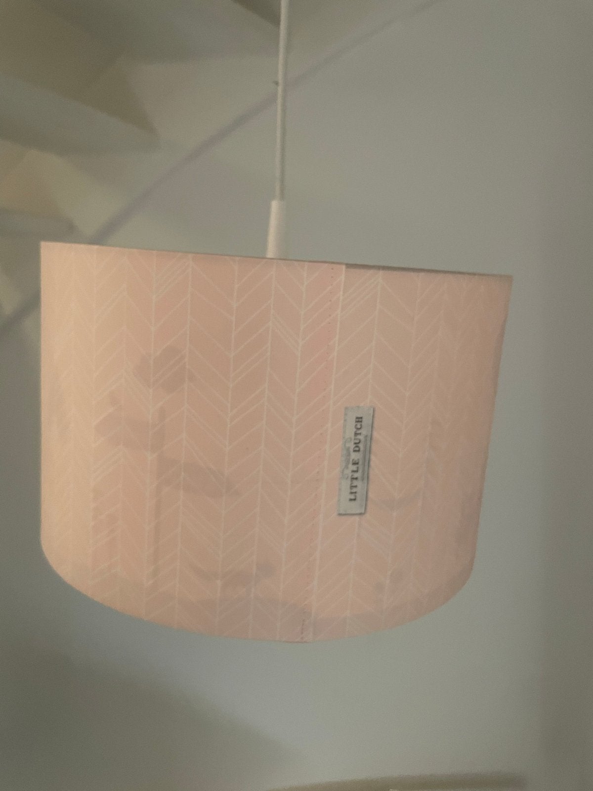 Little Dutch lampenkap roze met print van Lidl, Gebruikt, Rond, Ophalen, Hanglamp