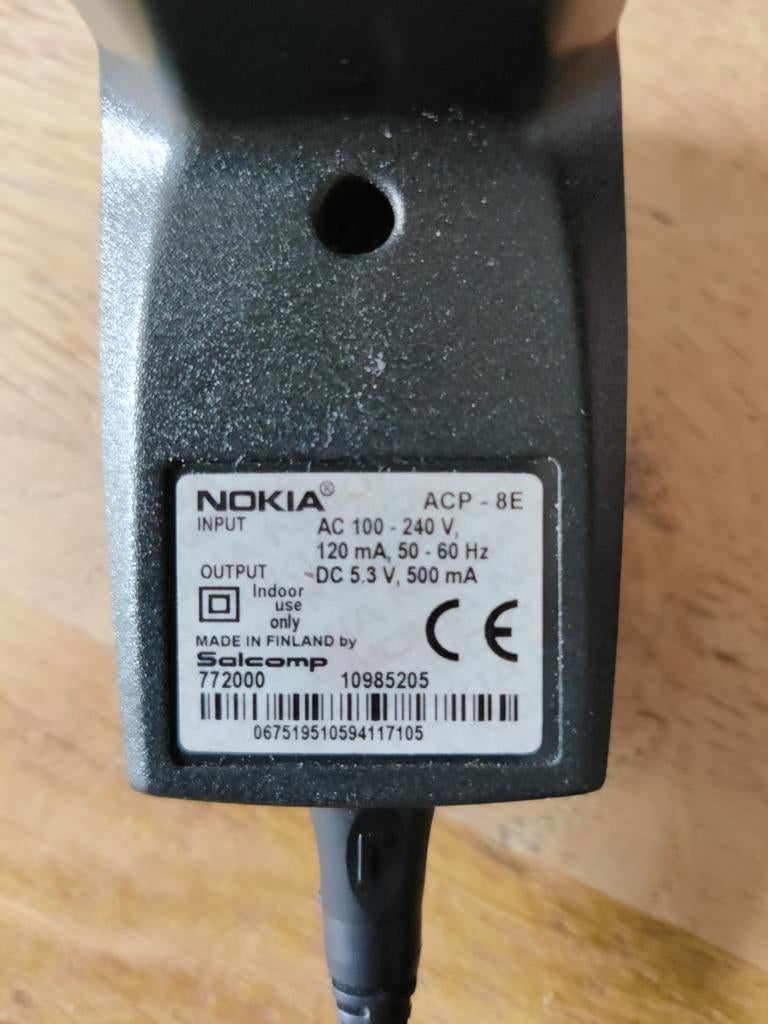 Nokia ACP-8E Oplader - Origineel, Telecommunicatie, Mobiele telefoons | Telefoon-opladers, Ophalen of Verzenden, Zo goed als nieuw
