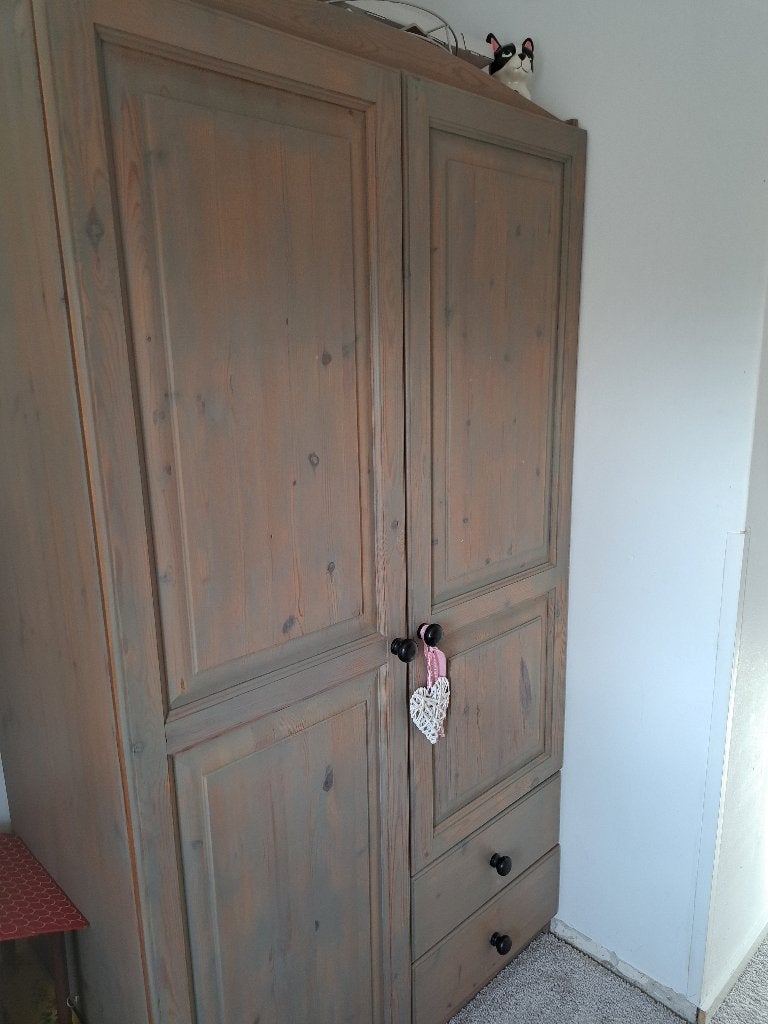 Mooie kledingkast gray wash, 50 tot 100 cm, Zo goed als nieuw, 50 tot 75 cm, Ophalen