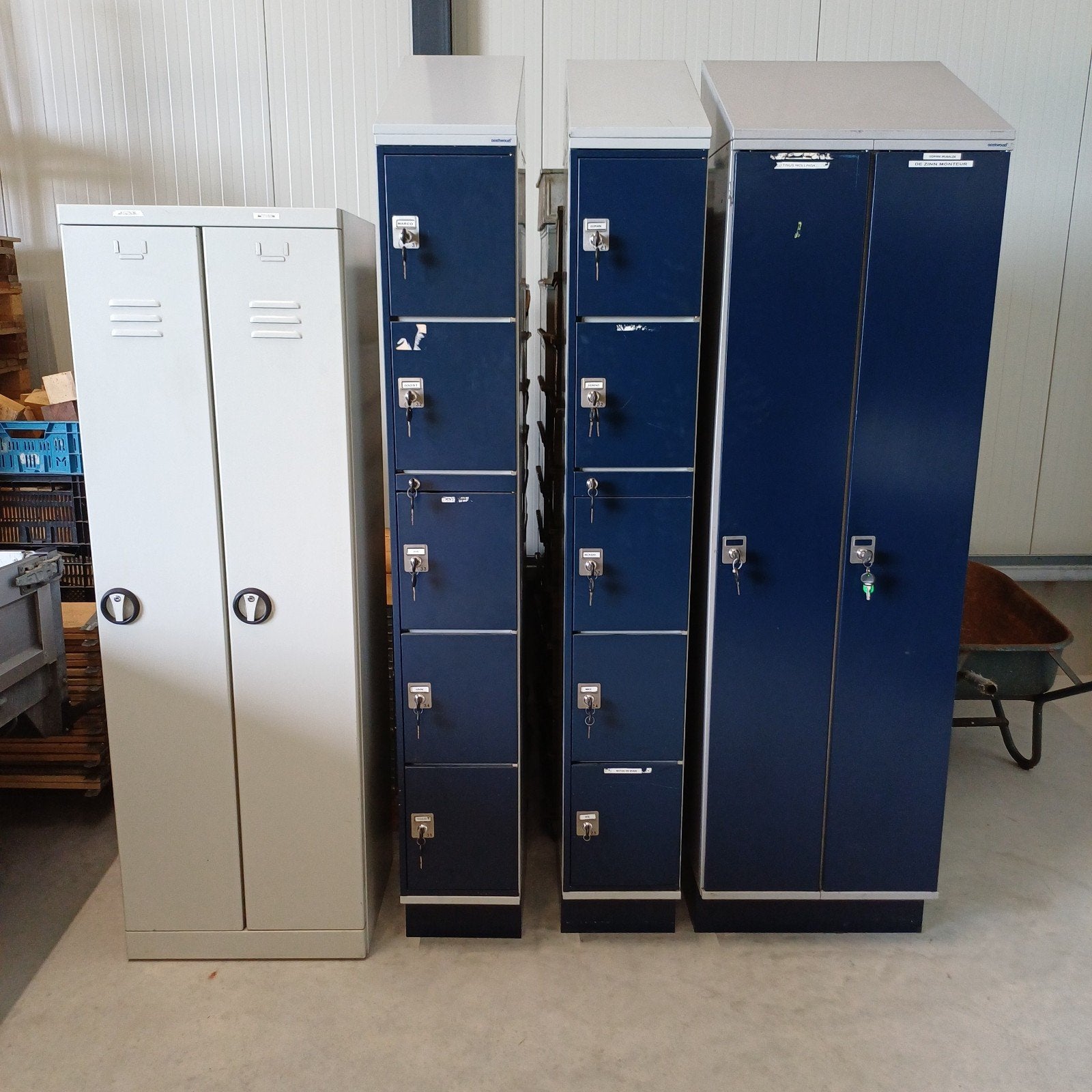 partij lockerkasten lockers werkplaats kasten, Ophalen, Gebruikt