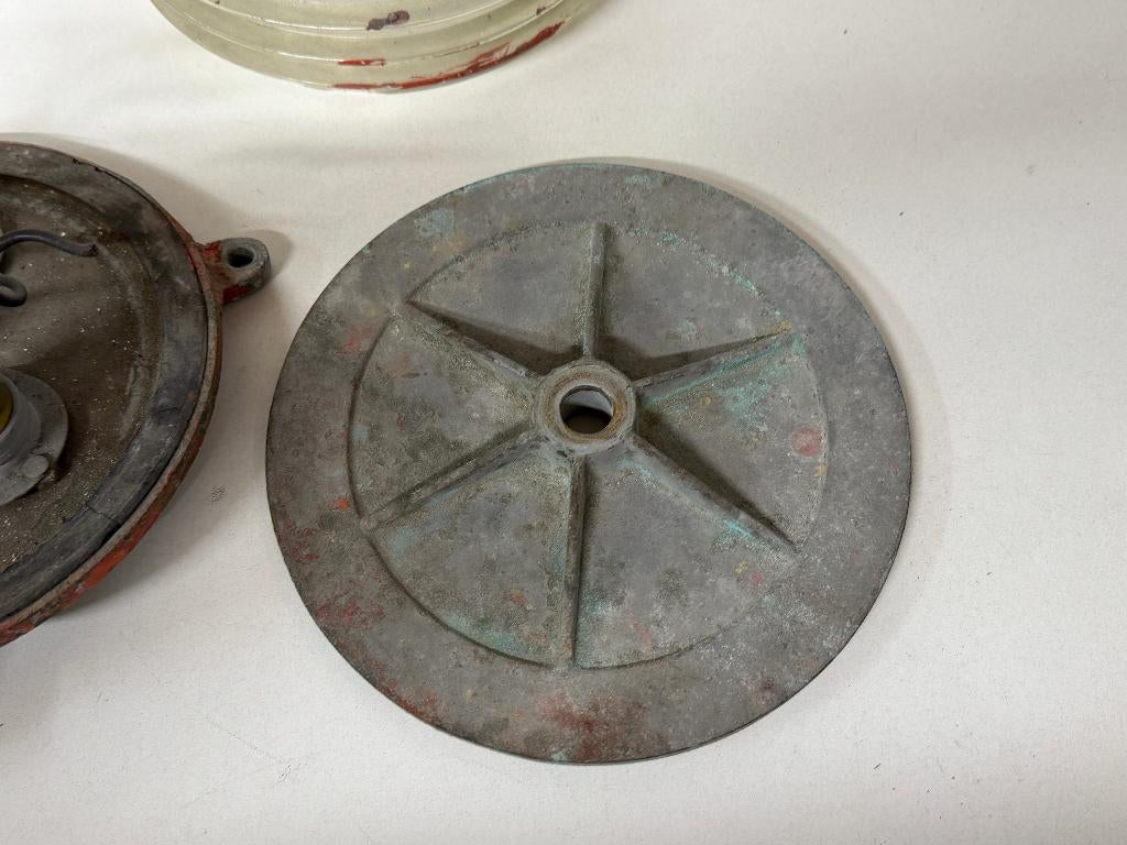 Bronzen lamp / navigatieverlichting diameter 20 cm, Watersport en Boten, Ophalen of Verzenden, Gebruikt, Overige typen