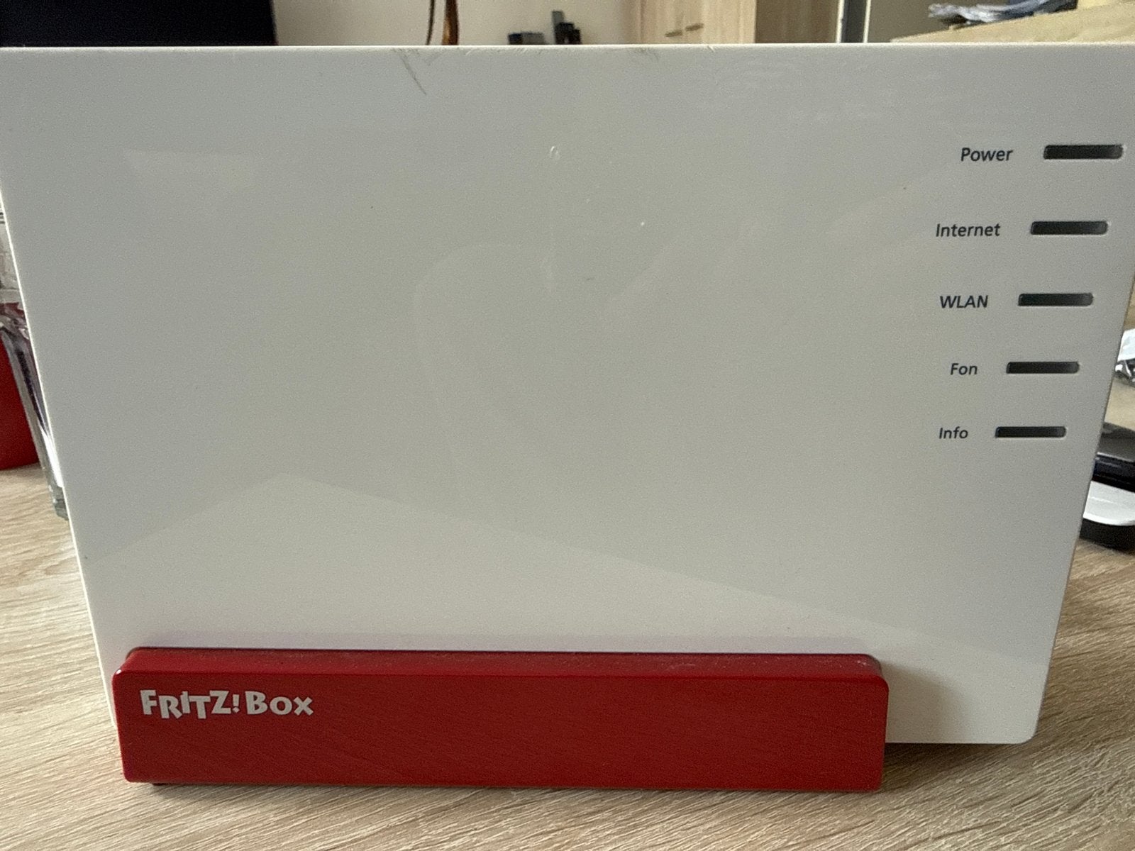 FRITZ!Box 7581 Router met modem, Computers en Software, Routers en Modems, Ophalen of Verzenden, Gebruikt, Router met modem