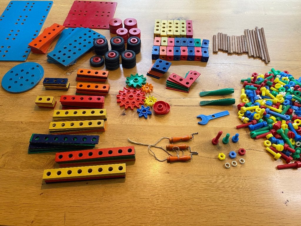 Giga Set! 10 Kilo Vintage Sio Montage in Houten Kist – 1960, Ophalen of Verzenden, Gebruikt, Overige typen