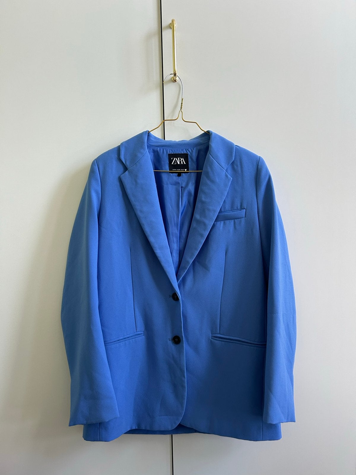 Zara Blauwe Blazer Maat XS, Kleding | Dames, Blauw, Ophalen of Verzenden, Zo goed als nieuw, Jasje