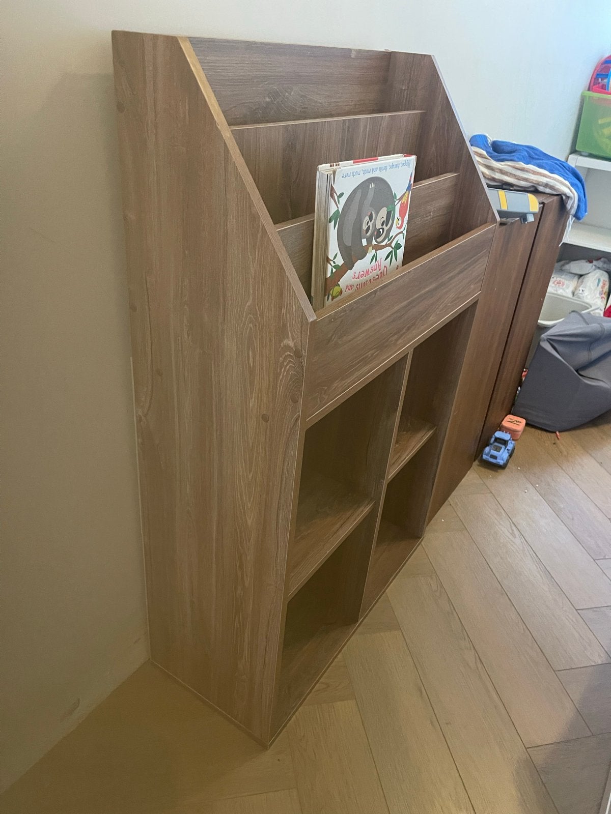 Kinderboekenkast met opbergvakken, Ophalen, Met plank(en), 100 tot 150 cm, 50 tot 100 cm