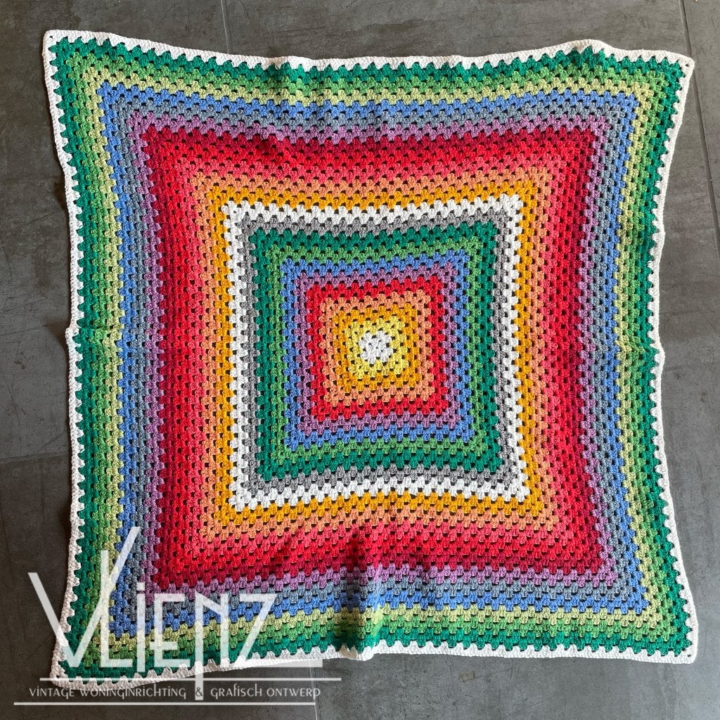 Gehaakte vintage, retro baby sprei, deken, kleed, Ophalen of Verzenden, Huis en Inrichting