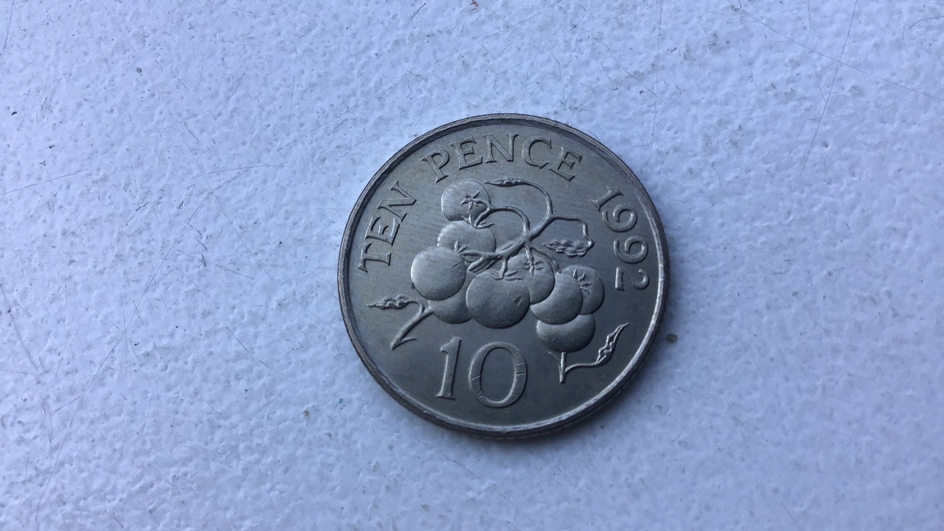 Guernsey 10 pence 1992., Ophalen of Verzenden, Overige landen