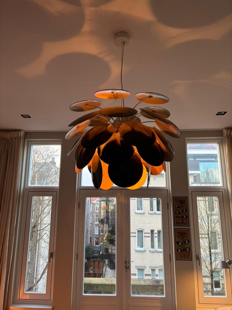 Marset Discocó hanglamp | Christophe Mathieu | goud/zwart, Ophalen, Zo goed als nieuw, Minder dan 50 cm