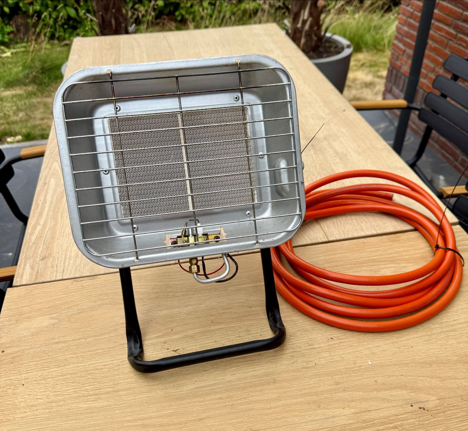 Terrasverwarmer butaan propaan 4,5 kW zo goed als nieuw, Ophalen of Verzenden, Zo goed als nieuw, Gas, Vloer