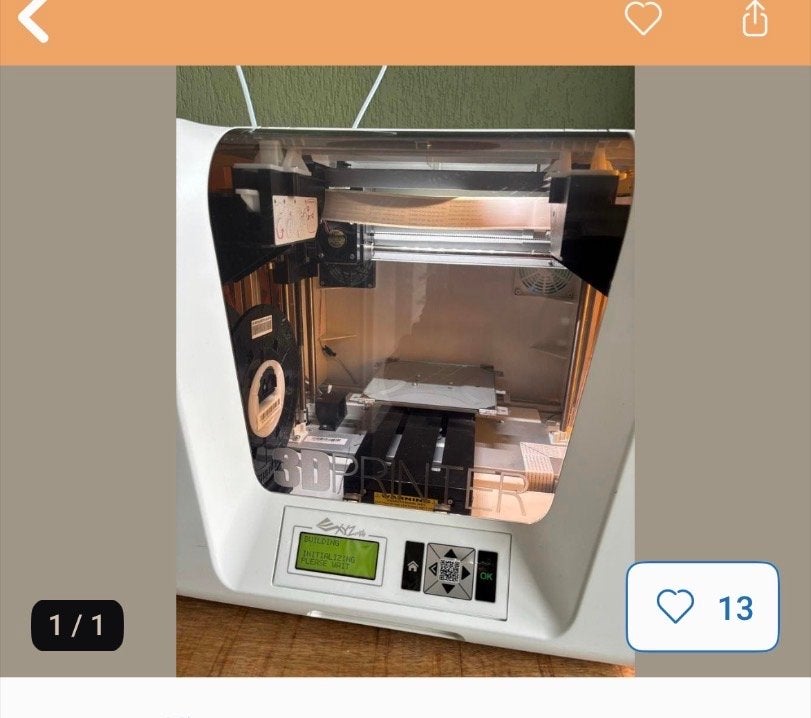 XYZprinting da Vinci Jr. 3D-printer, Ophalen, Gebruikt, Filament