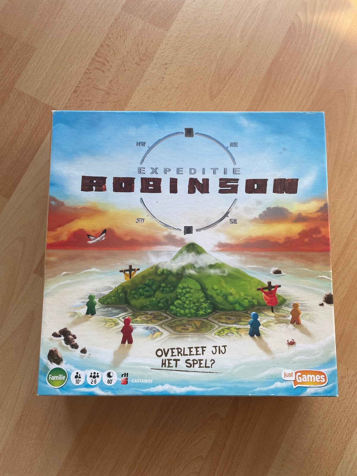 Expeditie Robinson Bordspel - Overleef jij het spel?, Drie of vier spelers, Ophalen of Verzenden, Zo goed als nieuw