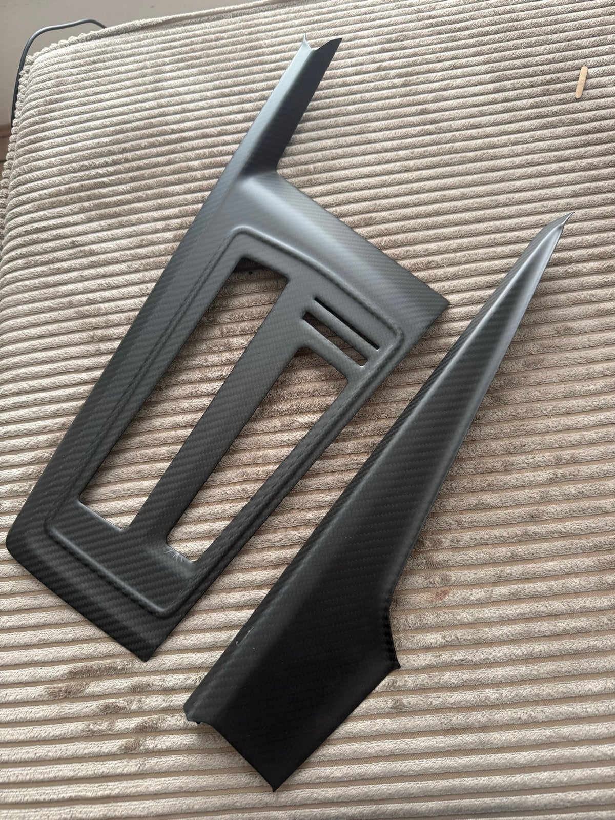 Carbon Interieurlijsten / Console Covers VW Golf 8 (2-delig), Ophalen of Verzenden, Nieuw, Volkswagen