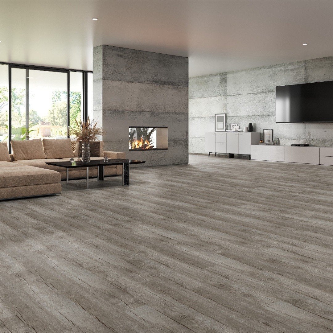 Vinyl vloer met houtlook eiken stonewashed, Huis en Inrichting, Ophalen, Bruin, Zo goed als nieuw, 25 tot 50 m²