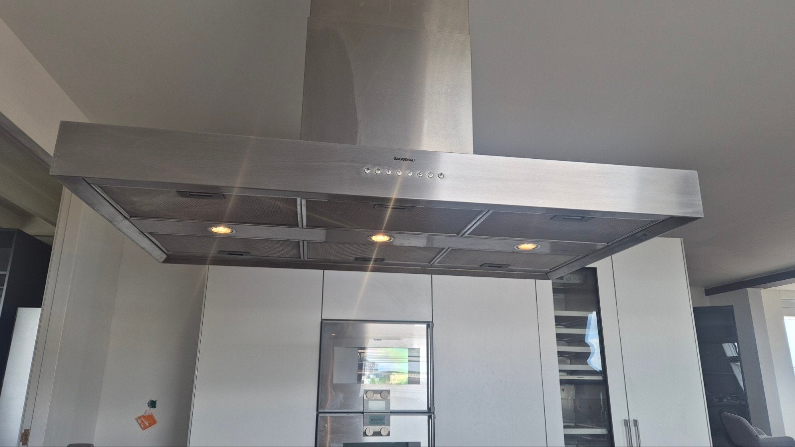 Gaggenau Eilandschouwkap - RVS Afzuigkap, Ophalen, Gebruikt, 400 tot 600 m³ per uur, Eilandschouwkap