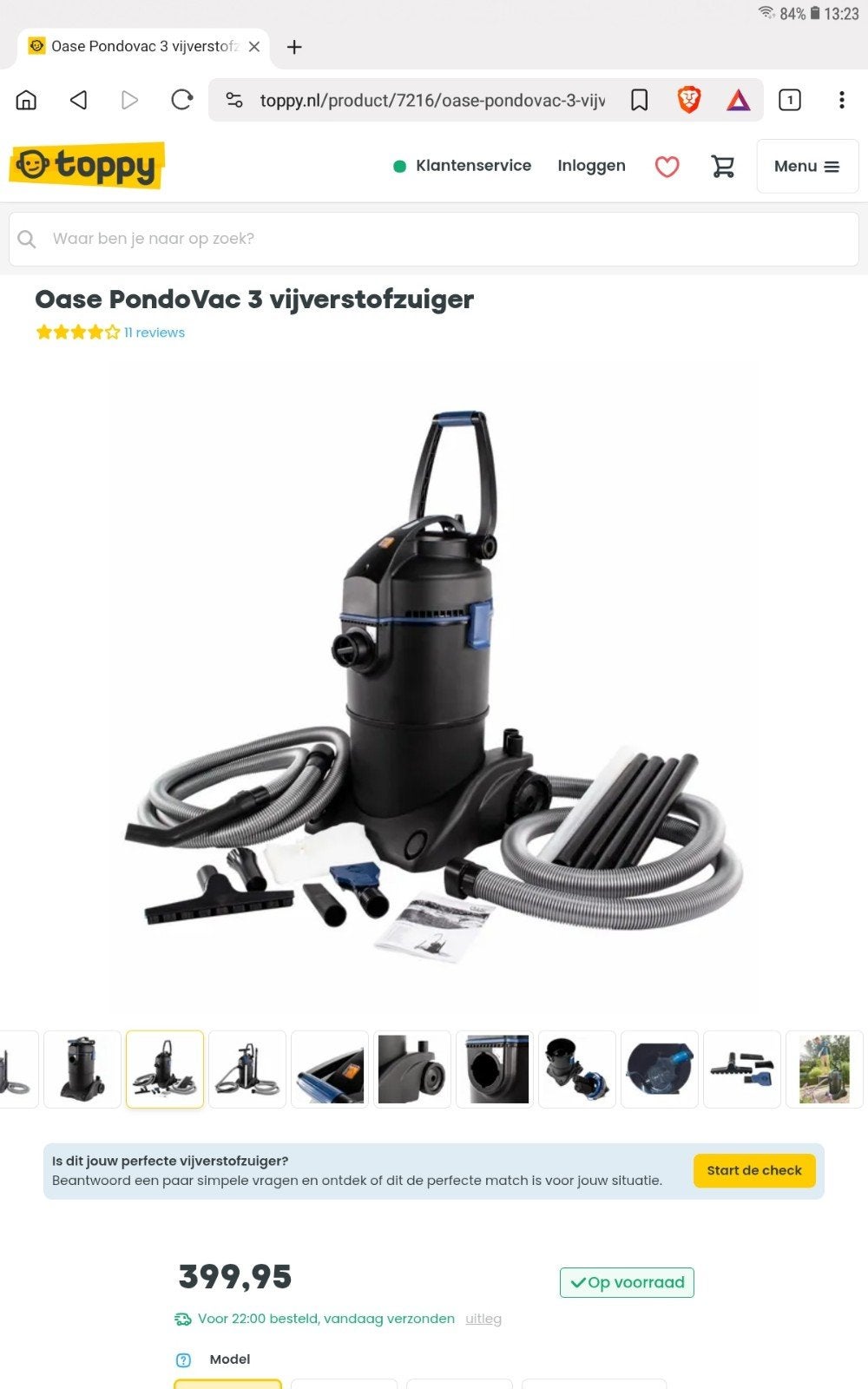 Oase 3 vijverstofzuiger, compleet, Tuin en Terras, Vijvers, Ophalen of Verzenden, Zo goed als nieuw