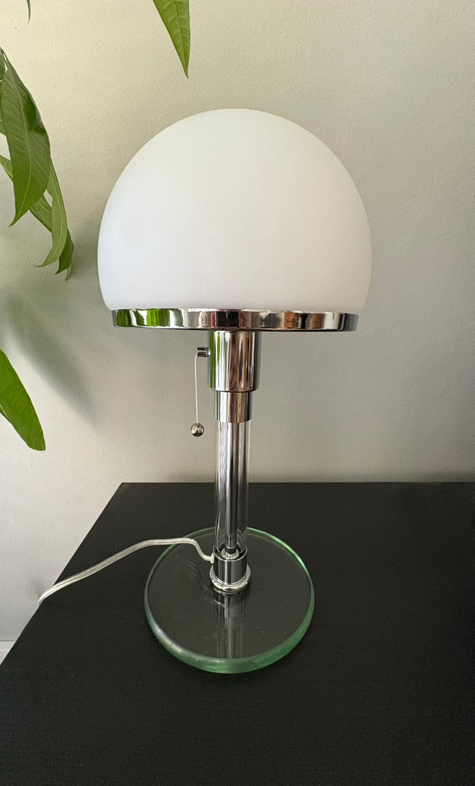 Bauhaus Wagenfeld style WG24 design tafellamp, Met schakelaar, Wit, Ophalen of Verzenden, Modern