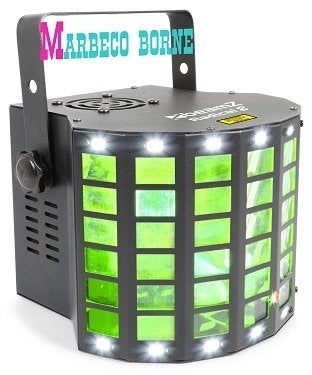LED licht effect Radical II Derby met strobe en laser RG, Geluidgestuurd, Nieuw, Laser, Info@marbeco.nl