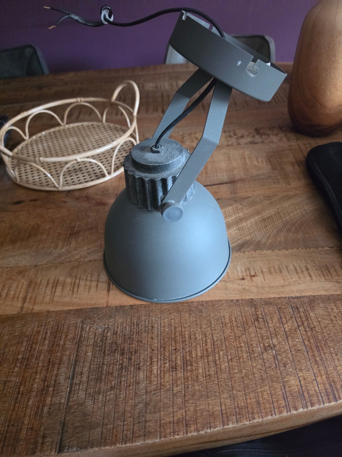 Industriële wandlamp - Grijs metaal, Huis en Inrichting, Overige merken, Gebruikt, Grijs, Industrieel