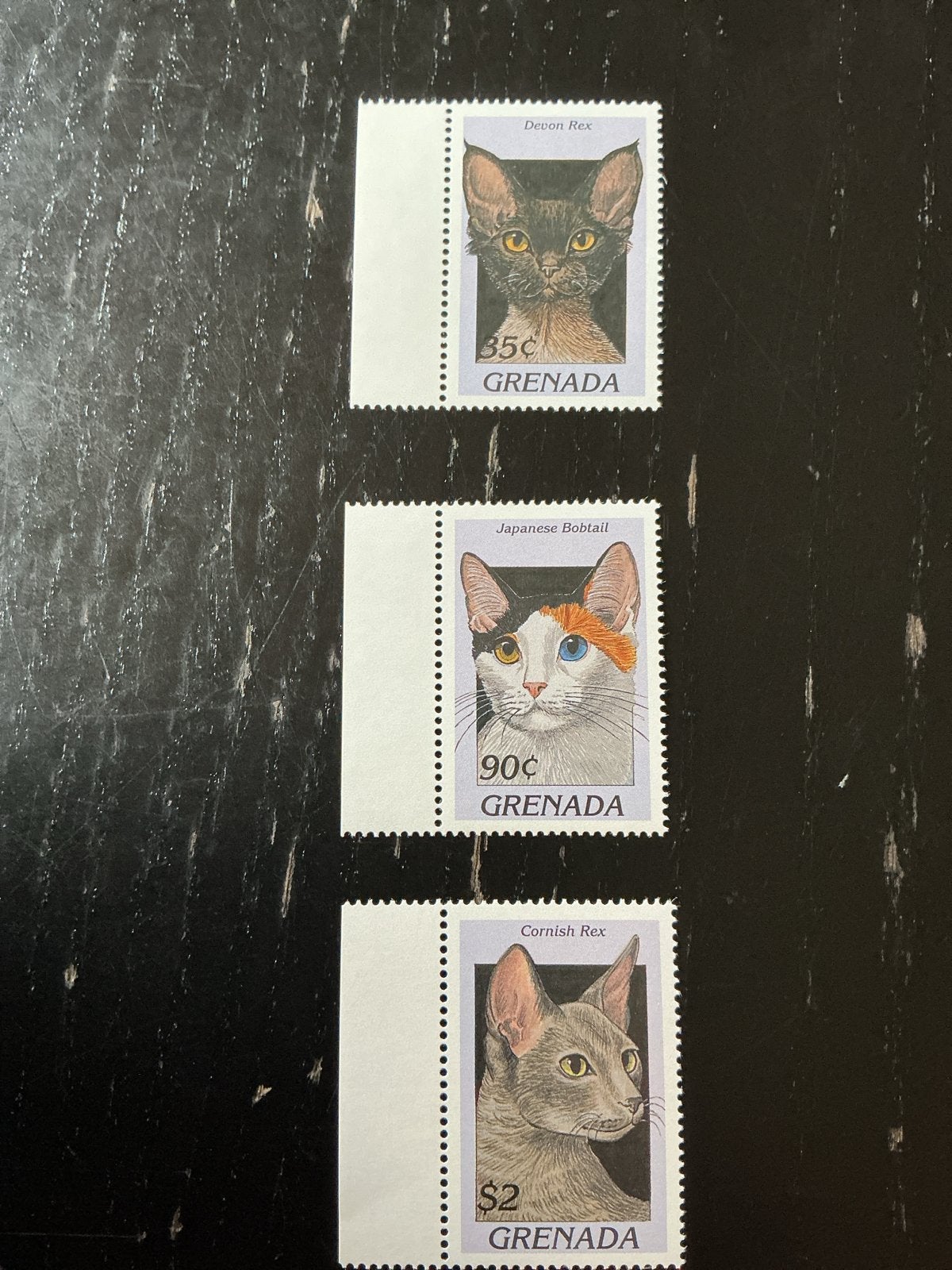 Grenada postzegels - Kattenrassen (Devon Rex, Japanese Bobta, Ophalen of Verzenden, Postfris
