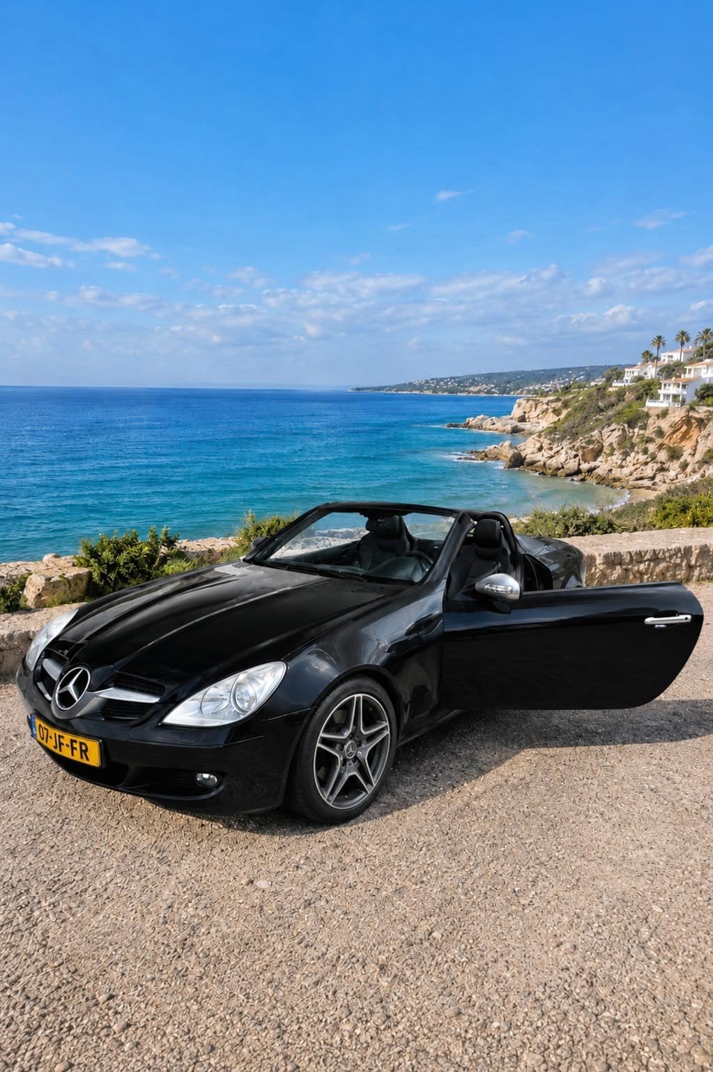 Mercedes-Benz SLK 1.8 Slk200 Kompr Roadster AUT 2004 Zwart, Auto's, Mercedes-Benz, Automaat, Achterwielaandrijving, Zwart, Cabriolet
