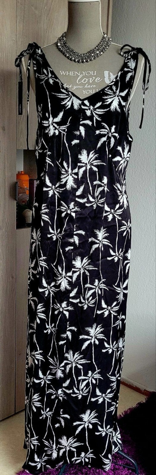 10DAYS Amsterdam mouwloze palmboom jurk, maat XL/XXL, Zwart, Maat 46/48 (XL) of groter, 10days, Nieuw
