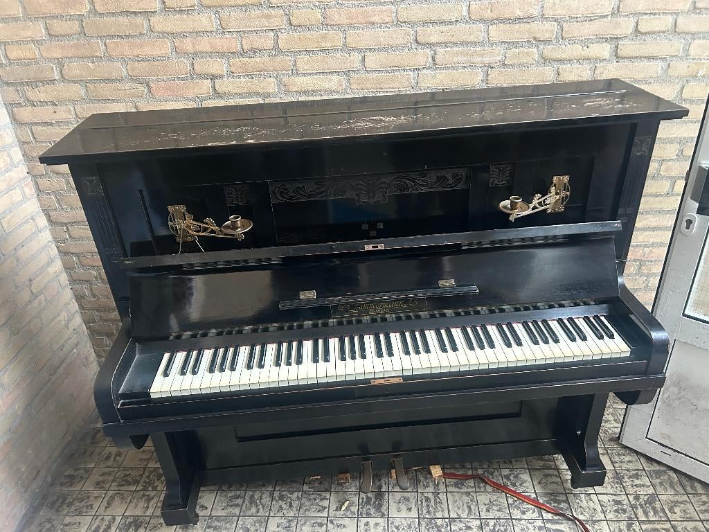piano, Muziek en Instrumenten, Ophalen, Gebruikt, Zwart, Piano