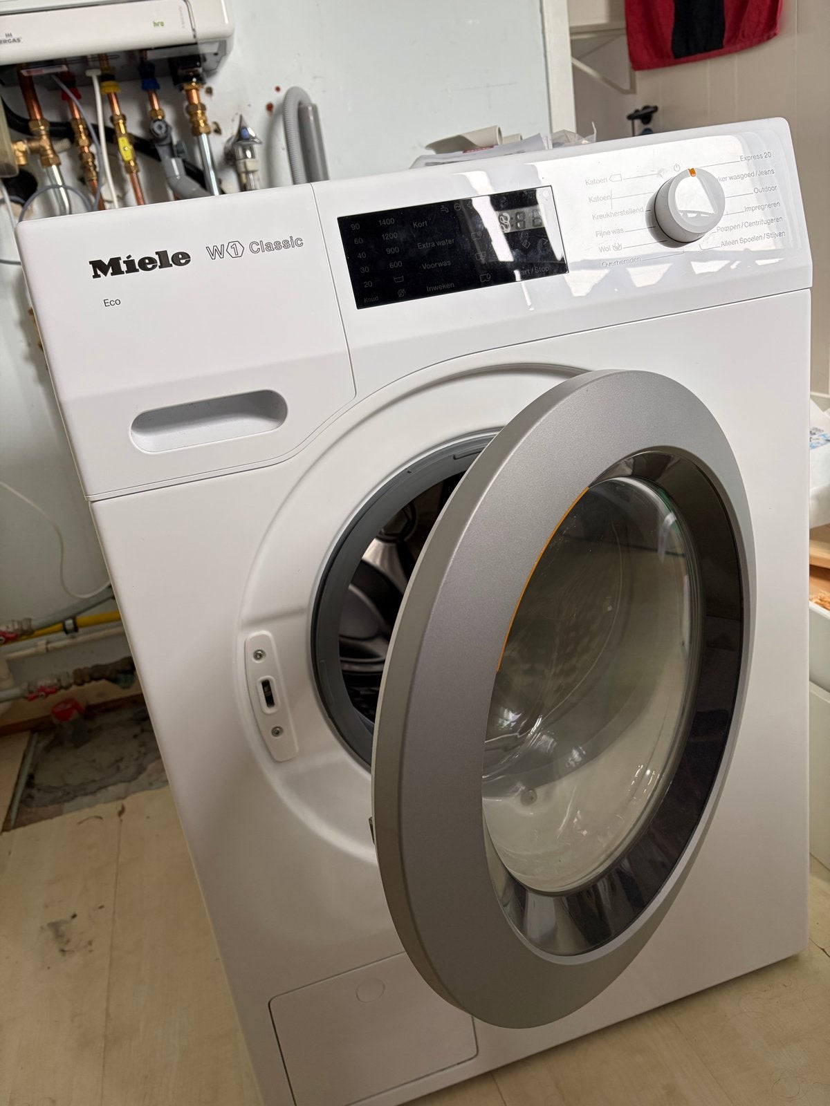 Miele W1 Classic WDB030 Eco Wasmachine -, Ophalen, Gebruikt, 85 tot 90 cm, 1200 tot 1600 toeren