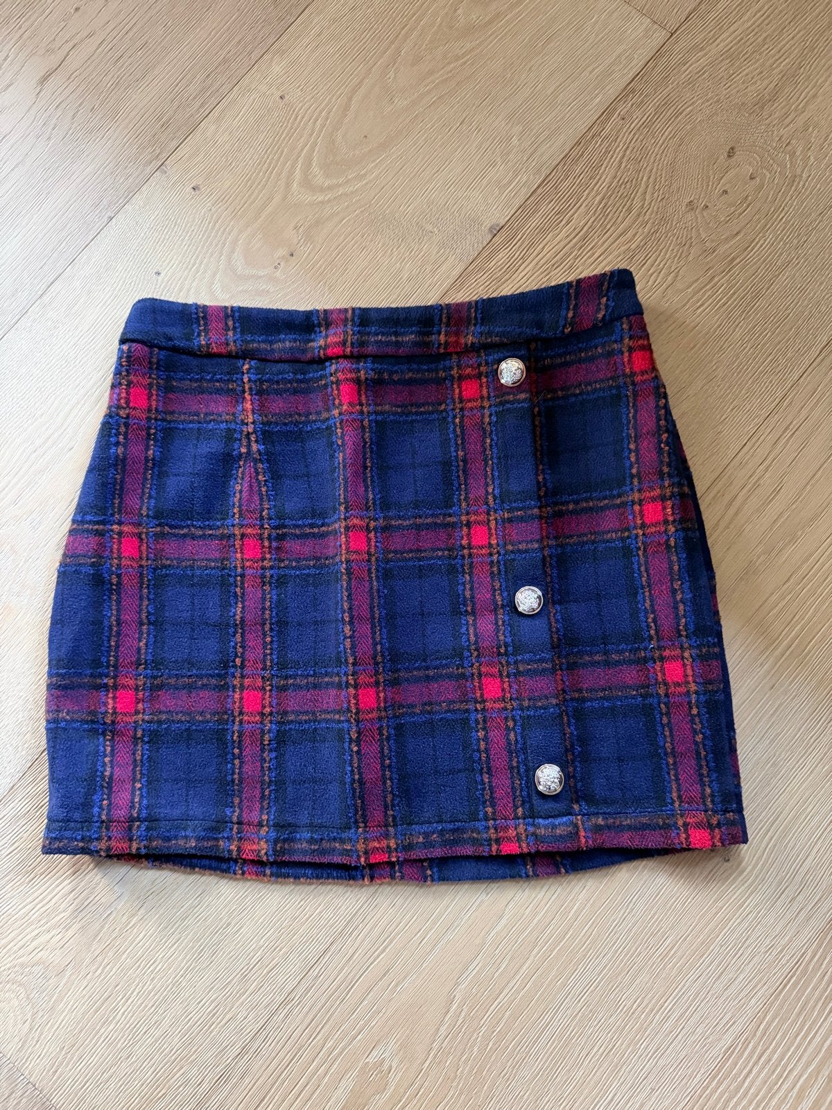 Shein geruite mini-rok met knopen - Maat M/L, Meerkleurig, Maat 42/44 (L), Ophalen of Verzenden, Zo goed als nieuw