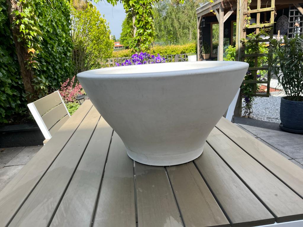 Elho Pure Cone Bloempot Wit - Vorst- & UV-bestendig, Kunststof, Gebruikt, 40 cm of meer, Rond