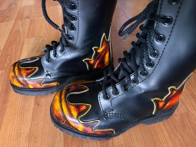 Underground Shoes England maat 36/37, Verzenden, Zo goed als nieuw, Zwart, Hoge laarzen