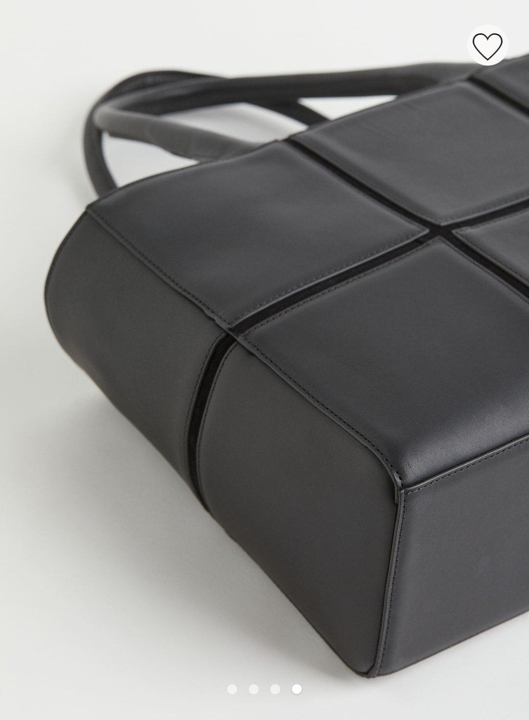 Zwarte leren shopper van H&M, Sieraden, Tassen en Uiterlijk, Ophalen, Gebruikt, Zwart, Shopper
