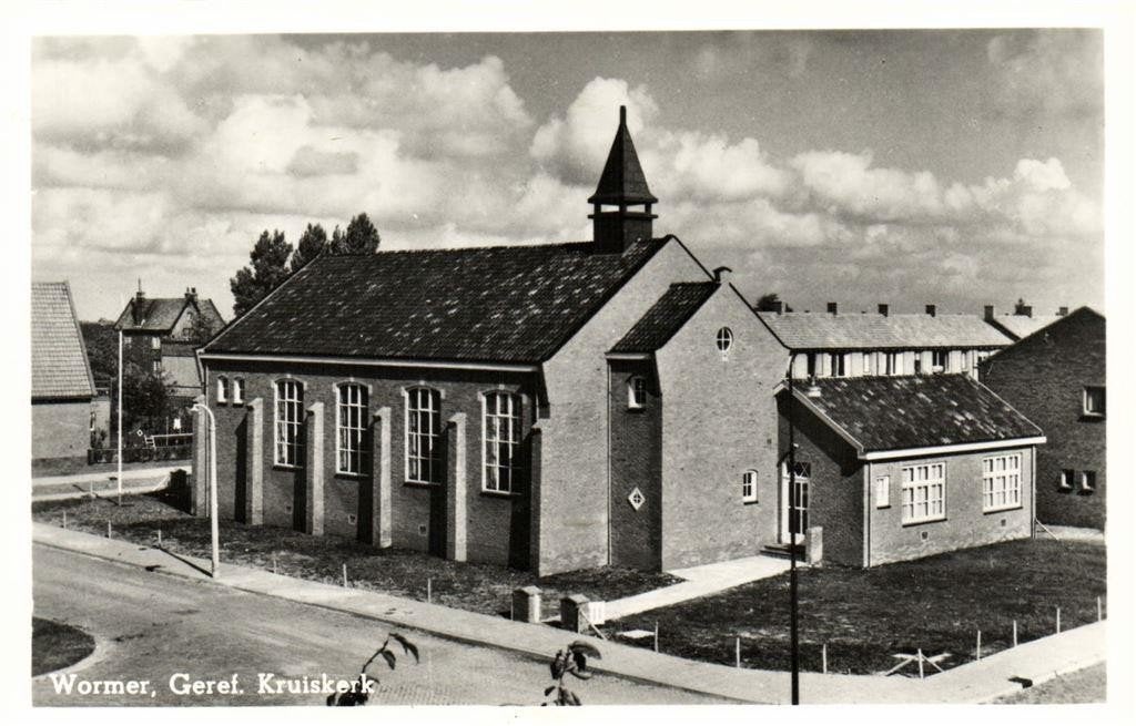 Wormer, Geref. Kruiskerk - 1958 gelopen, Ophalen of Verzenden, 1940 tot 1960, Gelopen, Noord-Holland